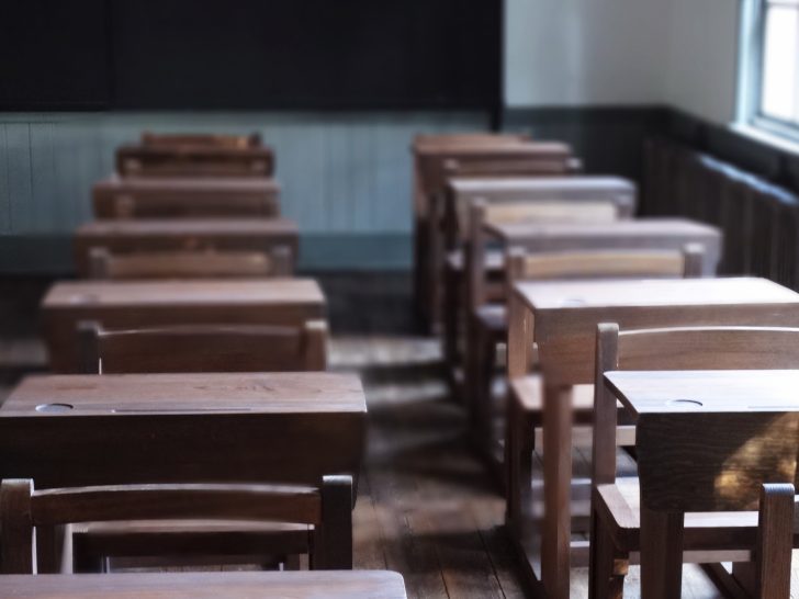 懐かしい学校の教室